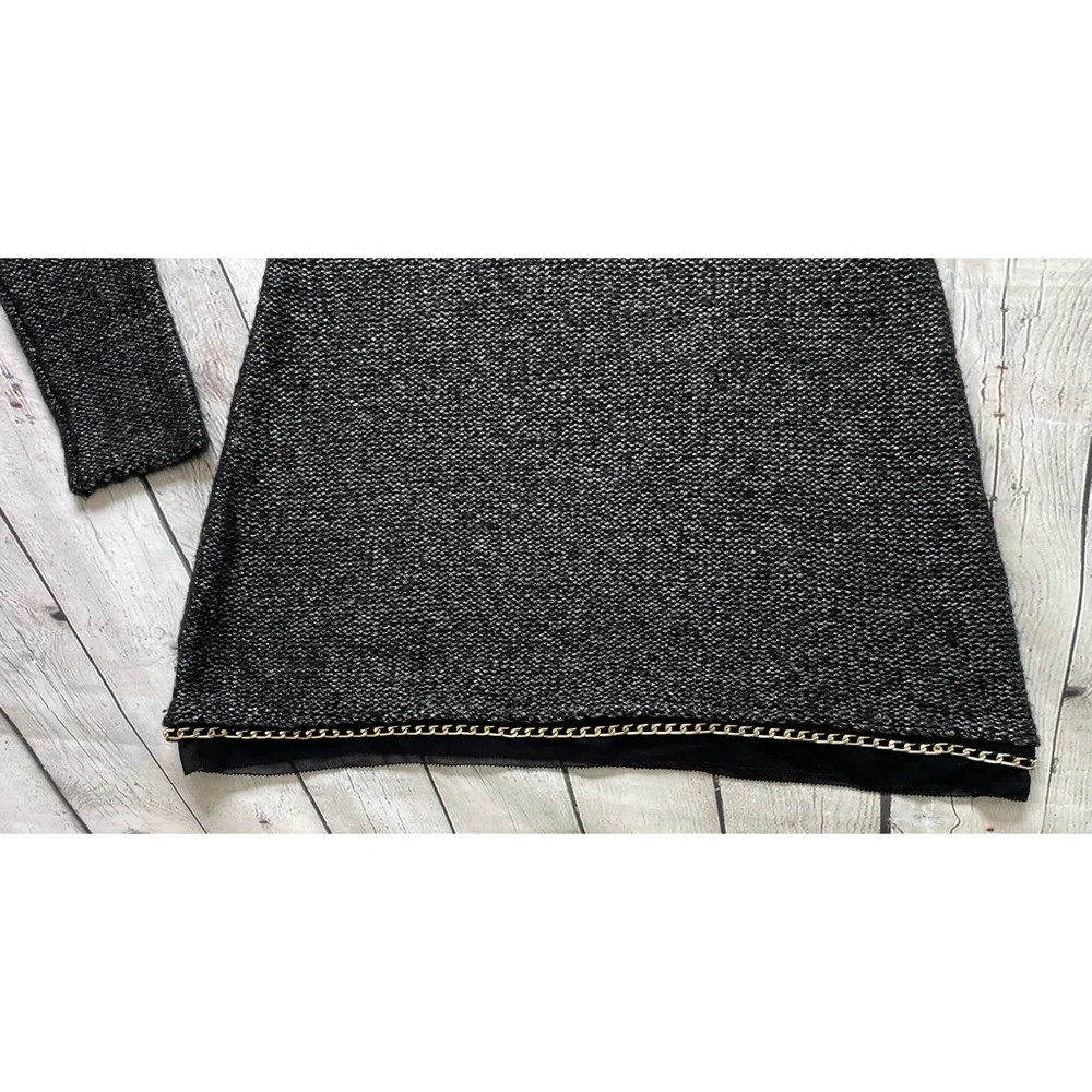 Soft Surroundings Metallic Knit Chainlink Sweater